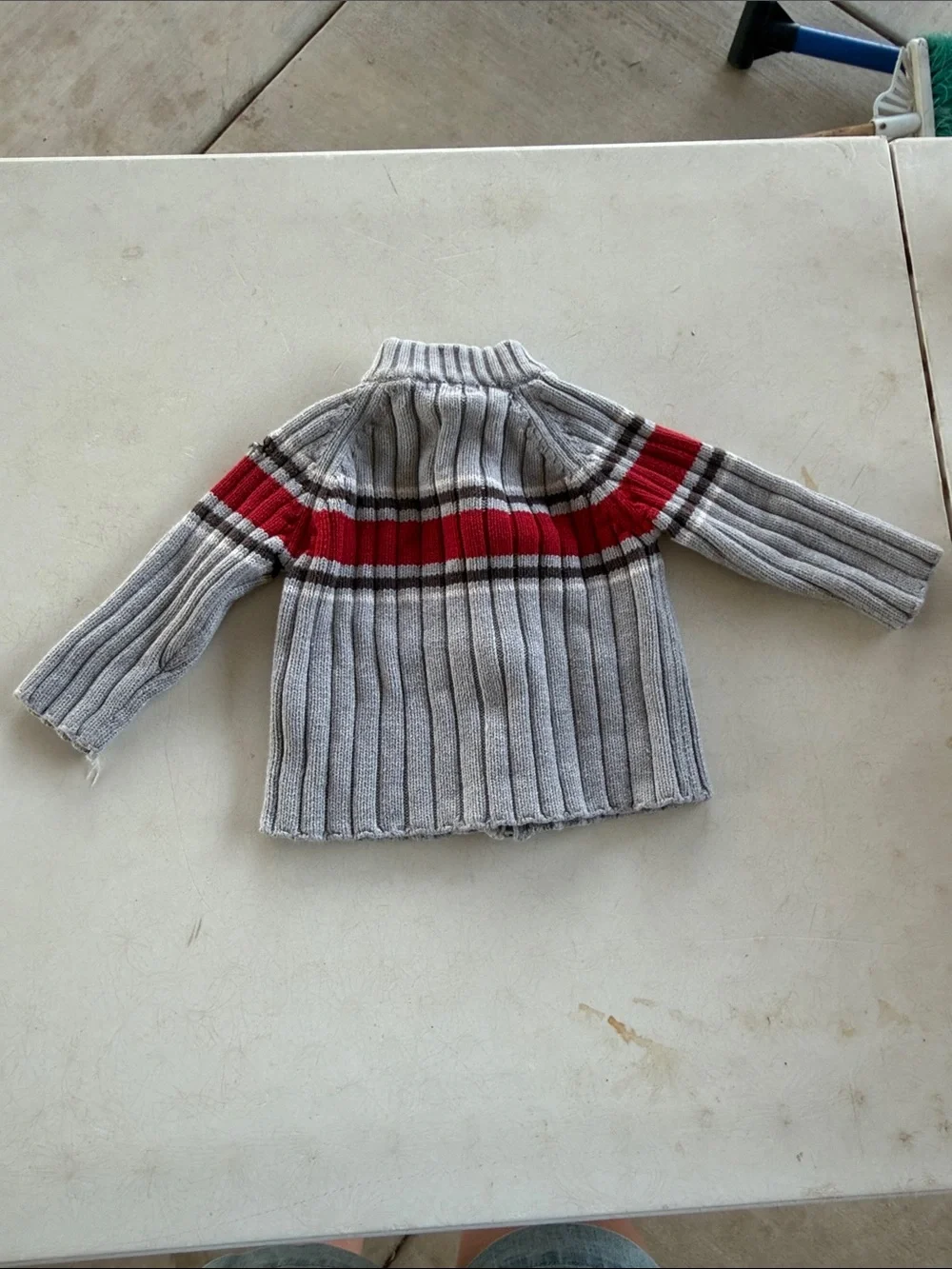 Green dog Kids knit zip jacket